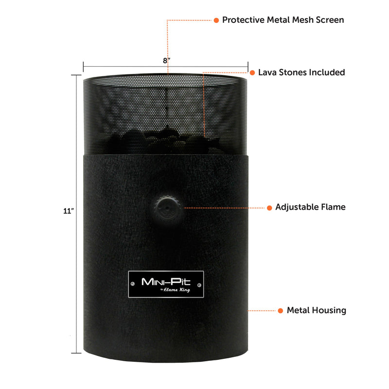 Load image into Gallery viewer, Flame King Smokeless Portable Mini Tabletop Fire Pit Dual Fuel Propane and Butane