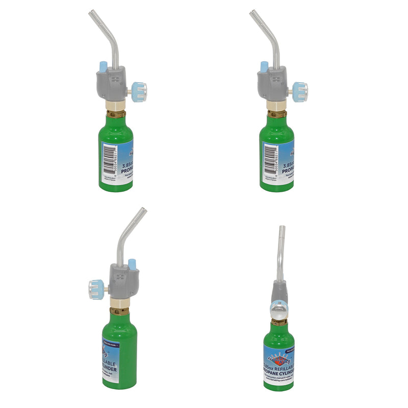 Load image into Gallery viewer, Flame King Eco Friendly 1/4 lb Refillable Mini Propane Tank Cylinder