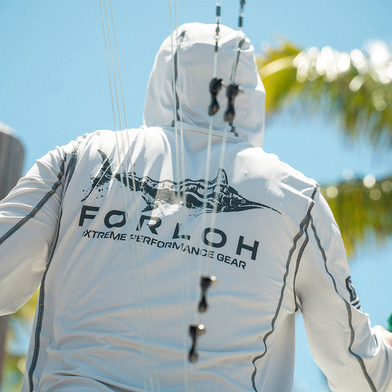 Load image into Gallery viewer, Men’s SolAir Fish Graphic Sun Hoodie