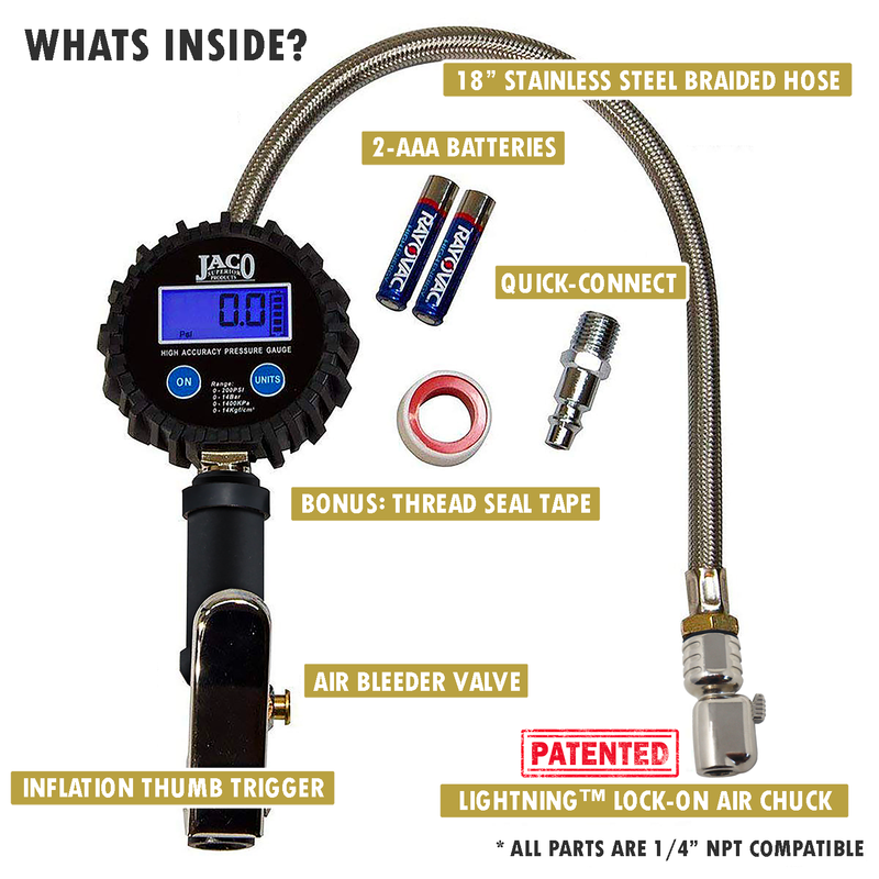 Load image into Gallery viewer, FlowPro® Digital Tire Inflator with Pressure Gauge - 200 PSI