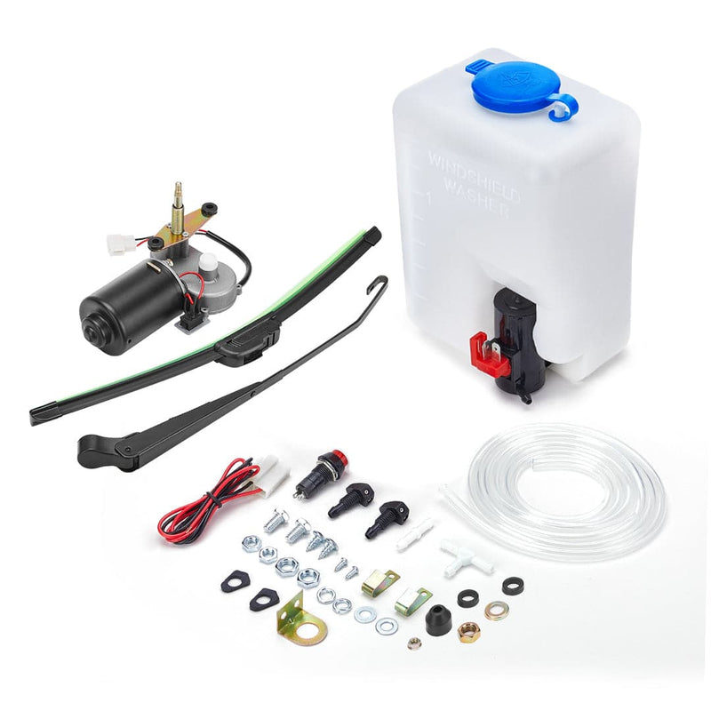 Load image into Gallery viewer, 12V Electric Windshield Wiper Washer Kit for Polaris RZR, Ranger, Can-Am