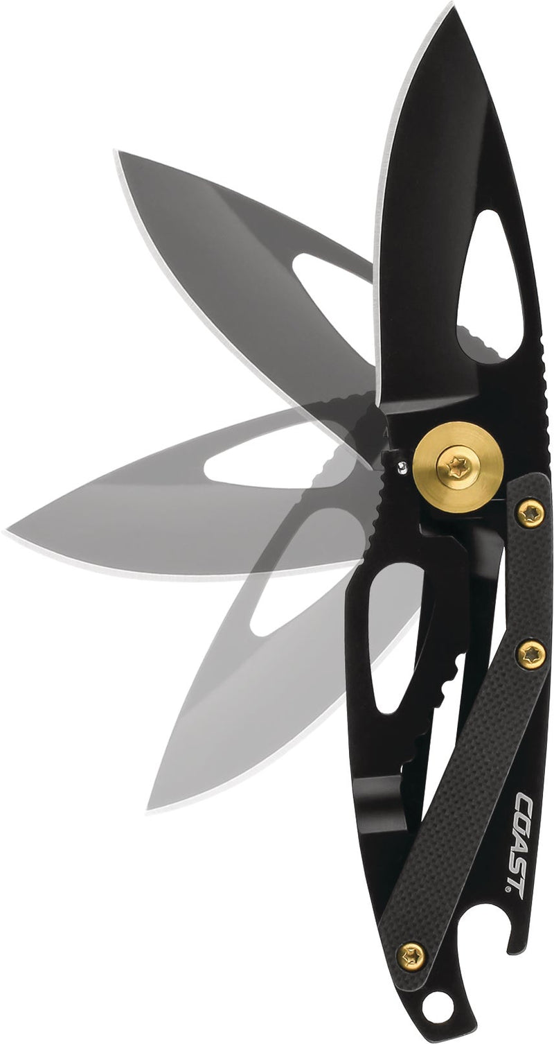 Load image into Gallery viewer, Coast FX200 Folding Knife Stainless Steel 2.0" Length w/ Bottle Opener - Clam Pack 20690