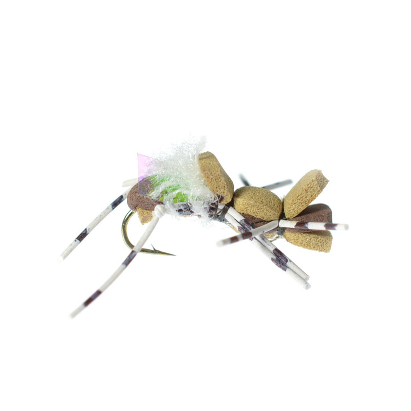 Load image into Gallery viewer, Fat Albert Tan Foam Body Grasshopper Fly - 1 Dozen Flies Hook Size 10