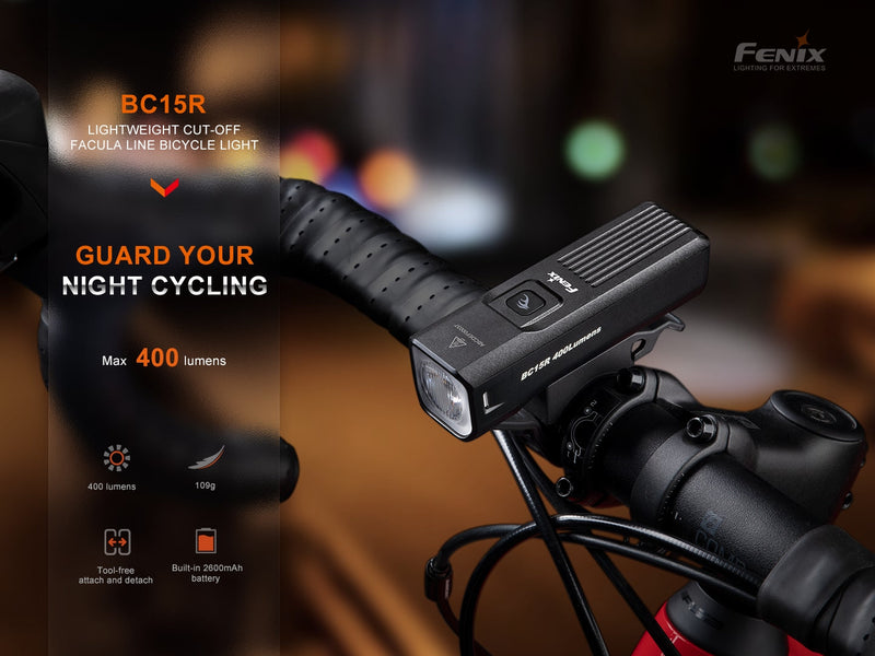 Load image into Gallery viewer, Fenix BC15R Lightweight Rechargeable Bicycle Light