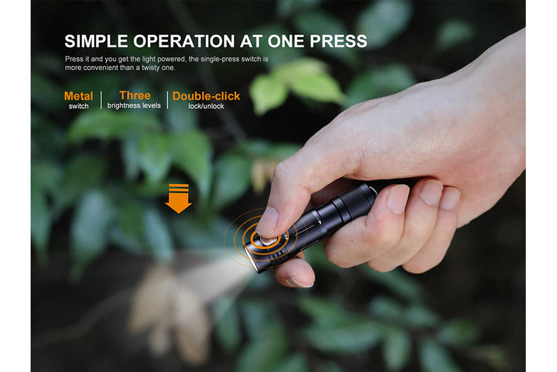 Load image into Gallery viewer, Fenix E05R Mini Keychain LED Flashlight - 400 Lumens