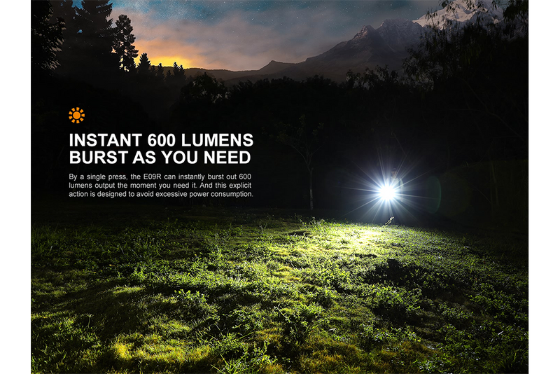 Load image into Gallery viewer, Fenix E09R Rechargeable High-Output Flashlight - 600 Lumens