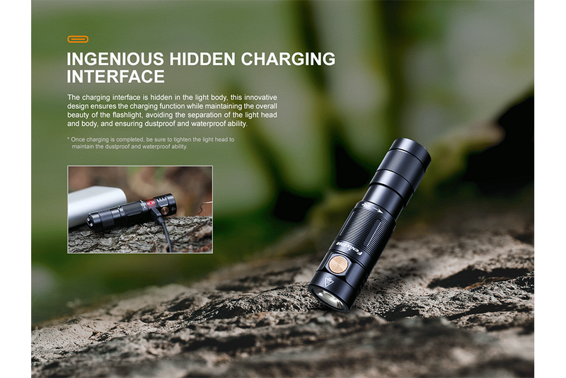 Load image into Gallery viewer, Fenix E09R Rechargeable High-Output Flashlight - 600 Lumens