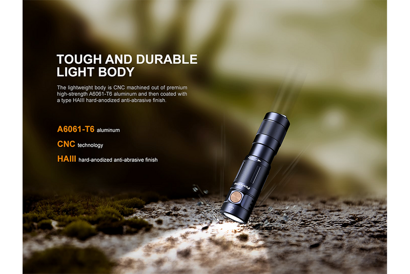 Load image into Gallery viewer, Fenix E09R Rechargeable High-Output Flashlight - 600 Lumens