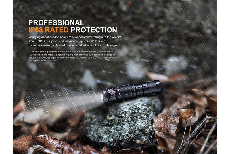 Load image into Gallery viewer, Fenix E09R Rechargeable High-Output Flashlight - 600 Lumens