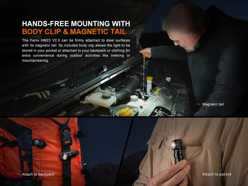 Load image into Gallery viewer, Fenix HM23 V2.0 Lightweight Detachable AA Headlamp