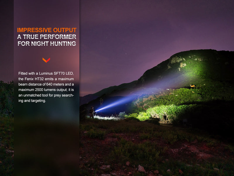 Load image into Gallery viewer, Fenix HT32 Hunting Flashlight with Red & Green Output