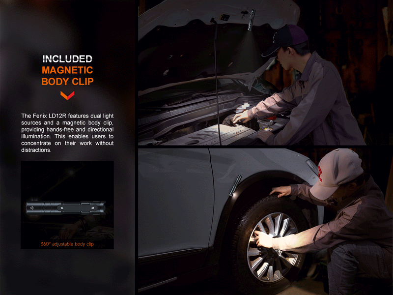 Load image into Gallery viewer, Fenix LD12R Dual Light Flashlight - 600 Lumens