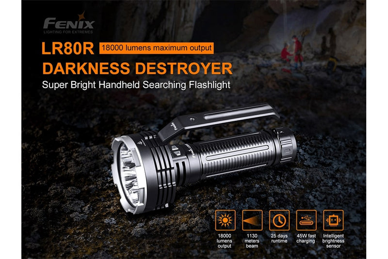 Load image into Gallery viewer, Fenix LR80R Rechargeable LED Searchlight - 18000 Lumens