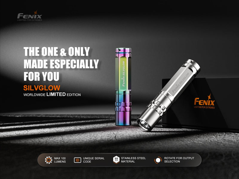 Load image into Gallery viewer, Fenix SilvGlow Limited Edition Collector's AAA Flashlight
