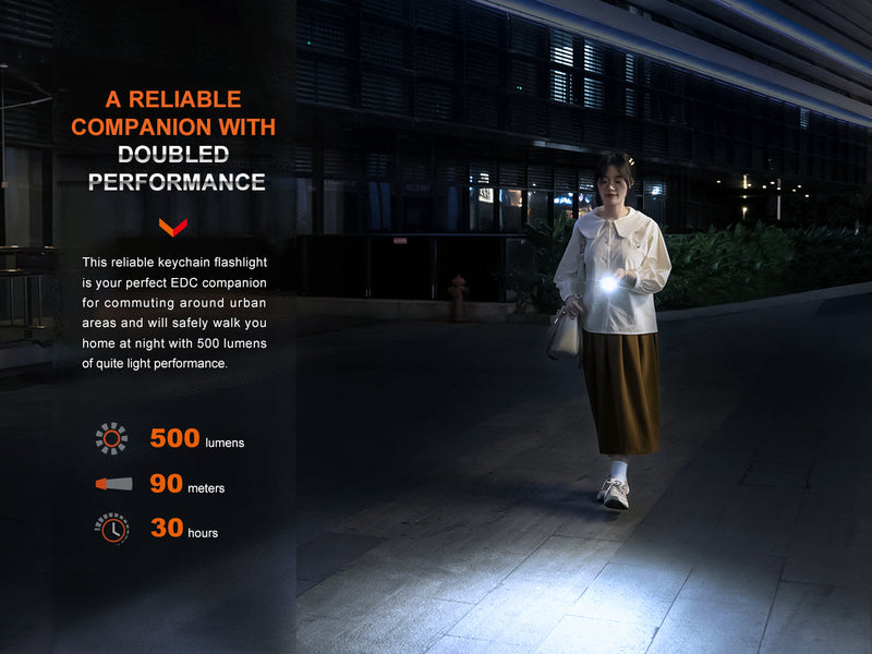 Load image into Gallery viewer, Fenix E03R V2 Keychain Flashlight