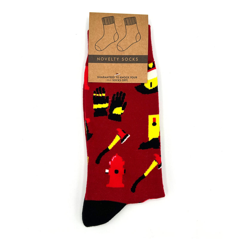 Load image into Gallery viewer, Firefighter Novelty Socks