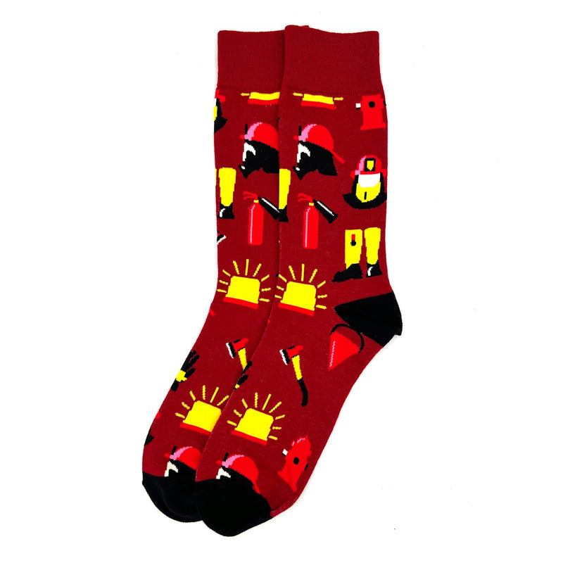 Load image into Gallery viewer, Firefighter Novelty Socks