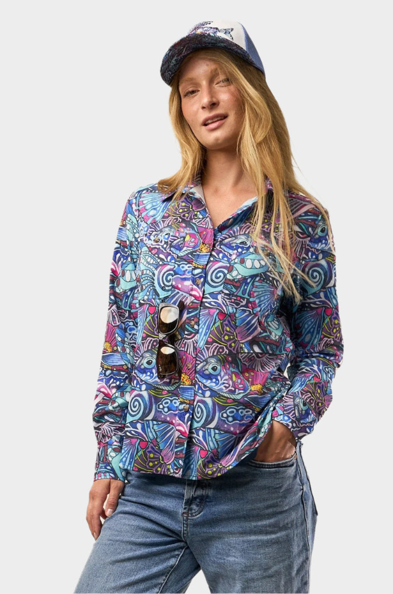 Load image into Gallery viewer, Enchanted Grayling Signature Fishing Shirt