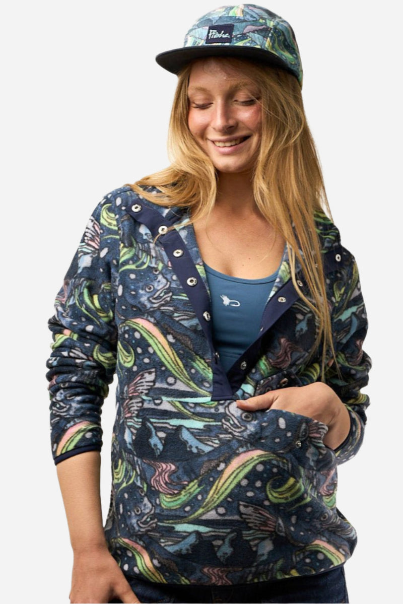 Load image into Gallery viewer, HaliBorealis Riffle Snap Fleece