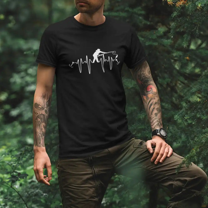 Load image into Gallery viewer, Fishing Heart Beat Man T-Shirt