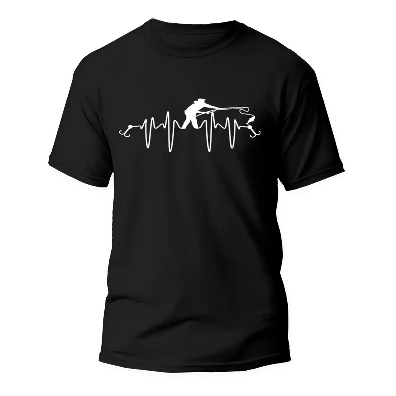 Load image into Gallery viewer, Fishing Heart Beat Man T-Shirt