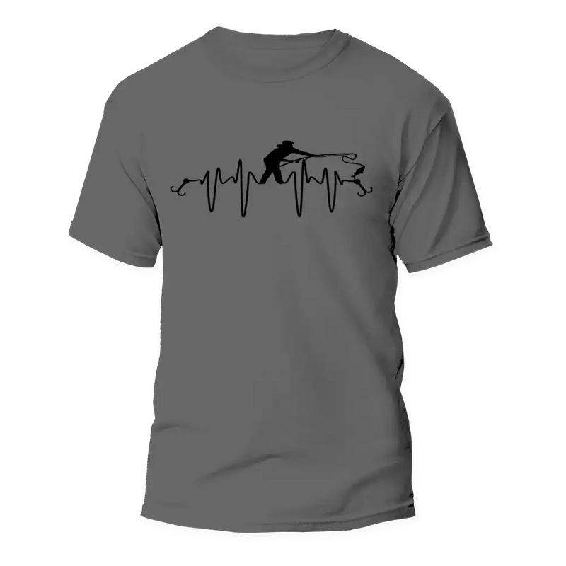 Load image into Gallery viewer, Fishing Heart Beat Man T-Shirt