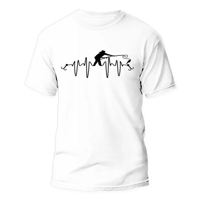 Load image into Gallery viewer, Fishing Heart Beat Man T-Shirt