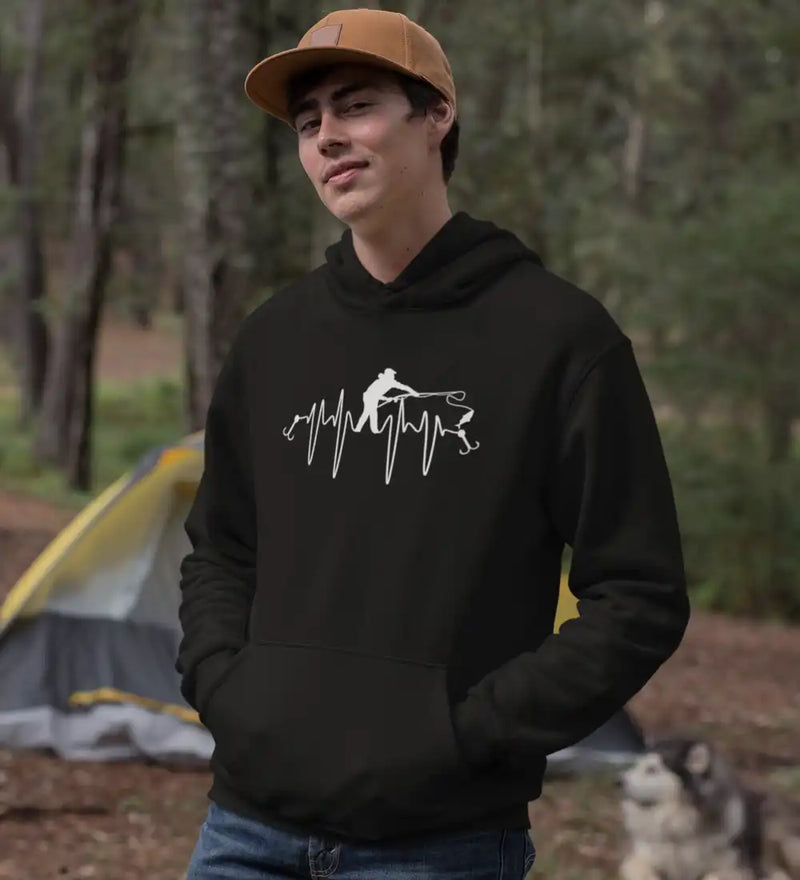 Load image into Gallery viewer, Fishing Heart Beat Unisex Hoodie