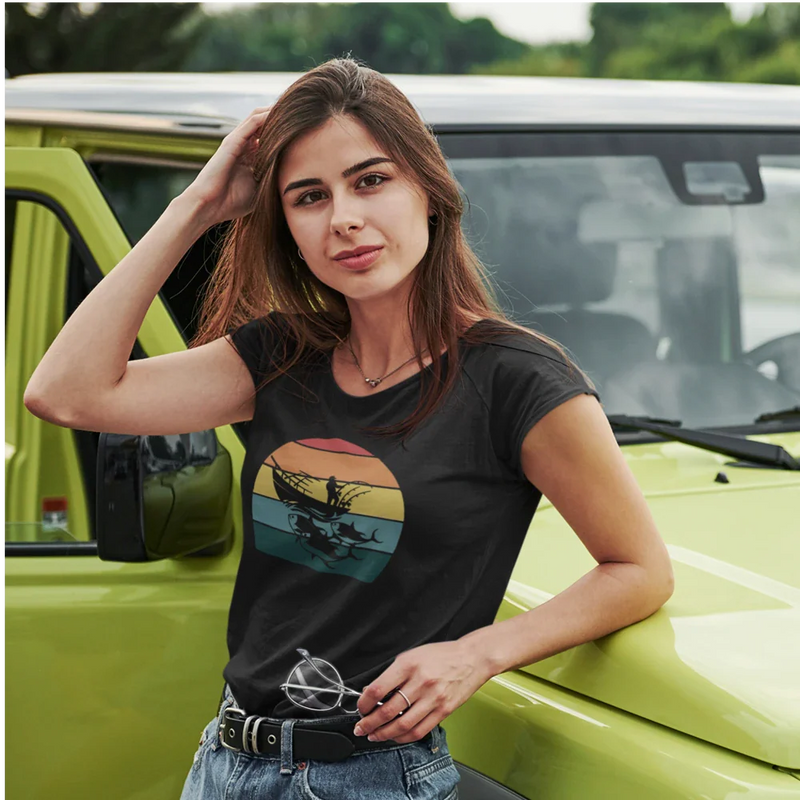 Load image into Gallery viewer, Fishing Boat T-Shirt for Women