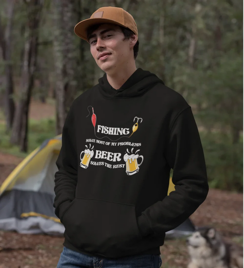 Load image into Gallery viewer, Fishing Solves All My Problem Unisex Hoodie