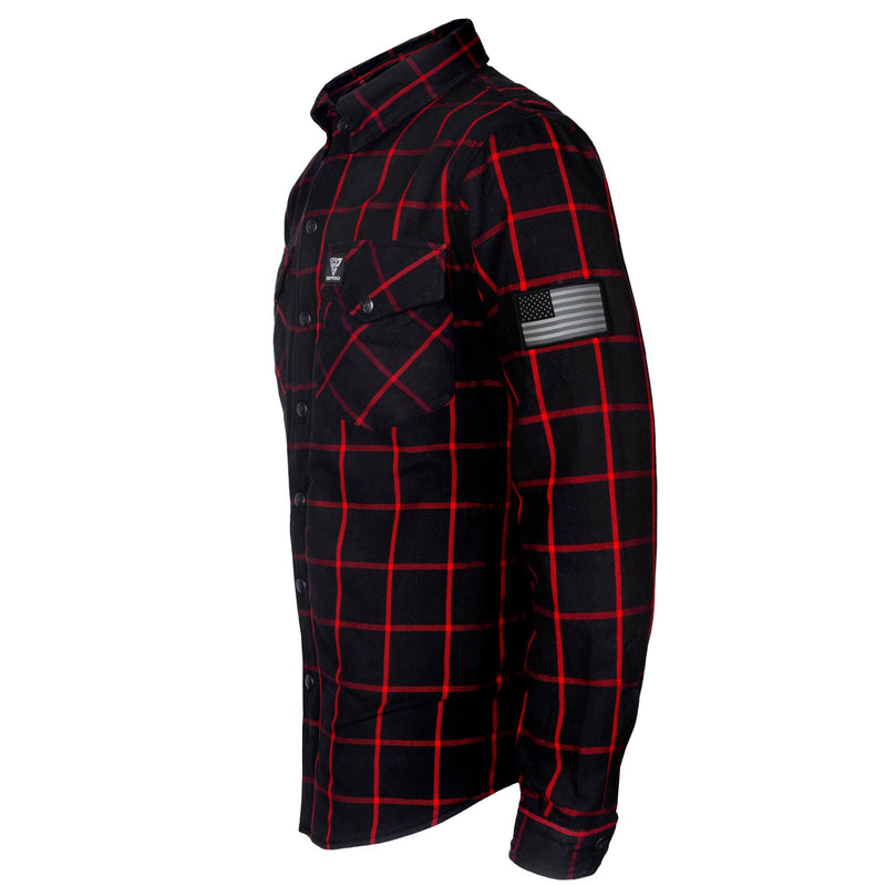 Load image into Gallery viewer, Protective Flannel Shirt - Black and Red Stripes