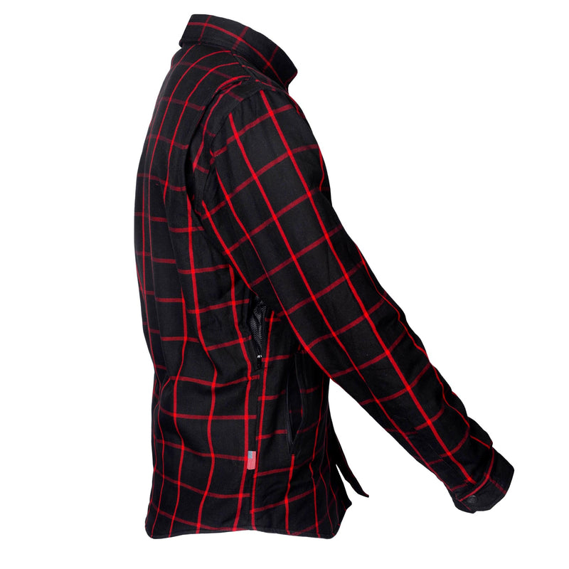 Load image into Gallery viewer, Protective Flannel Shirt - Black and Red Stripes