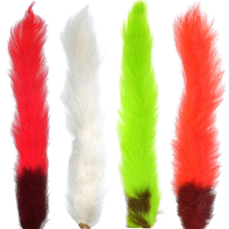 Load image into Gallery viewer, Select Grade Calf Tails - Kiptails - Master Pack - 4 Fluorescent Colors - White Fire Orange Chartreuse Red