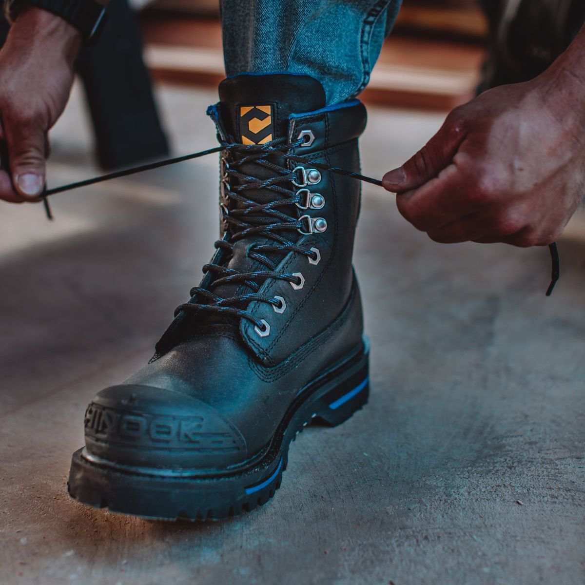 Tarantula 8" Steel Toe Men’s Waterproof Work Boot - Black - Skoutley Outdoors LLC