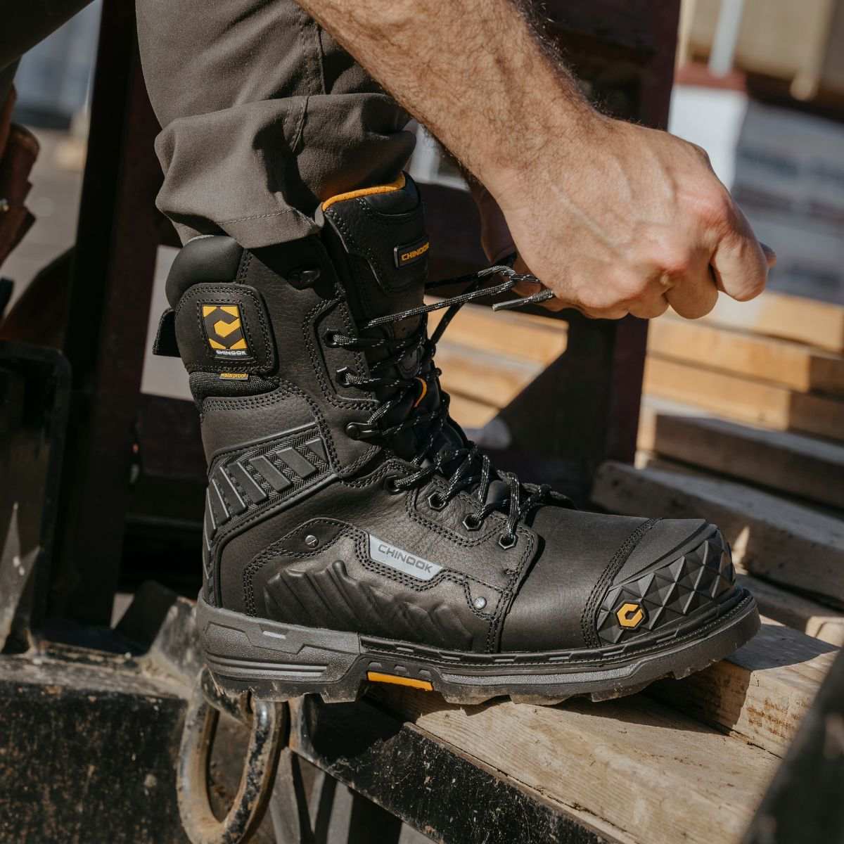 Scorpion 9” Composite Toe Men’s Waterproof Work Boot - Black - Skoutley Outdoors LLC