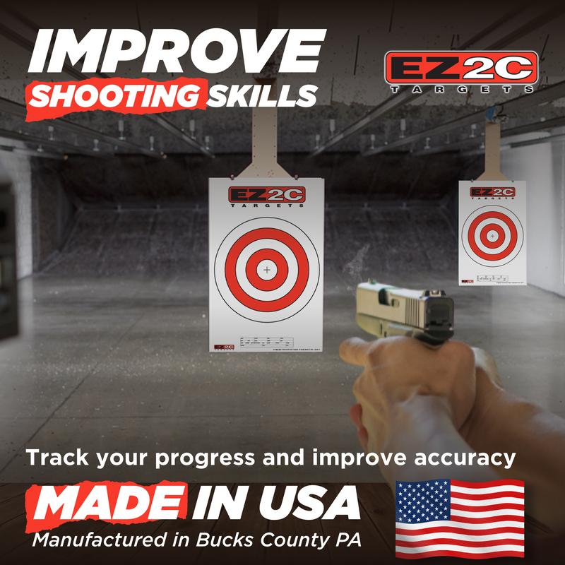 Load image into Gallery viewer, EZ2C Targets #6: 10" Bullseye Paper Shooting Target 11"x17" USA MADE