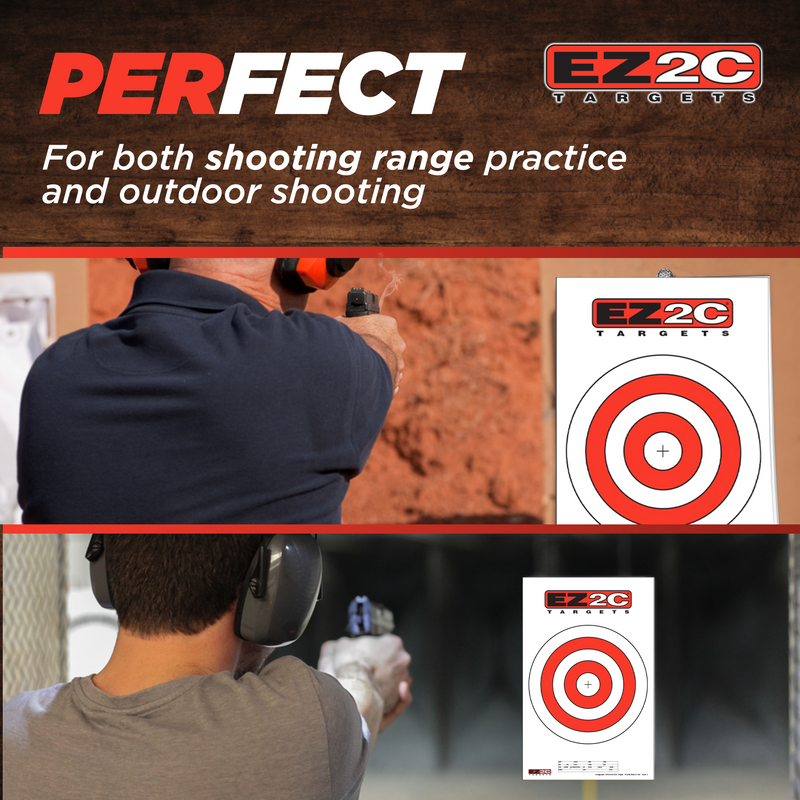 Load image into Gallery viewer, EZ2C Targets #6: 10" Bullseye Paper Shooting Target 11"x17" USA MADE