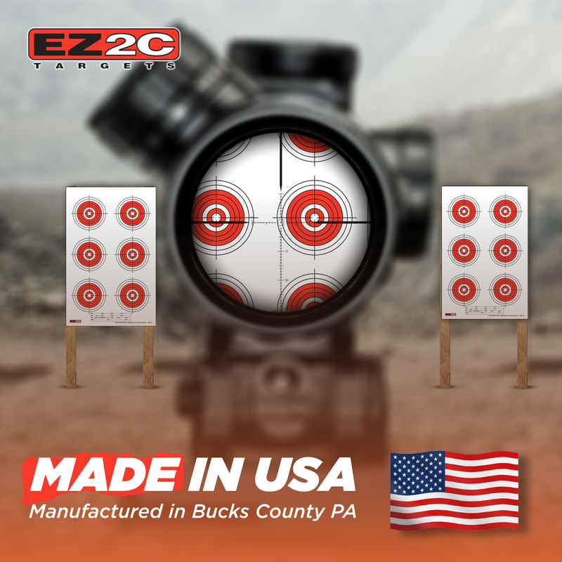 Load image into Gallery viewer, EZ2C Targets #24: Six Bullseye 11"x17" Shooting Paper Target USA MADE
