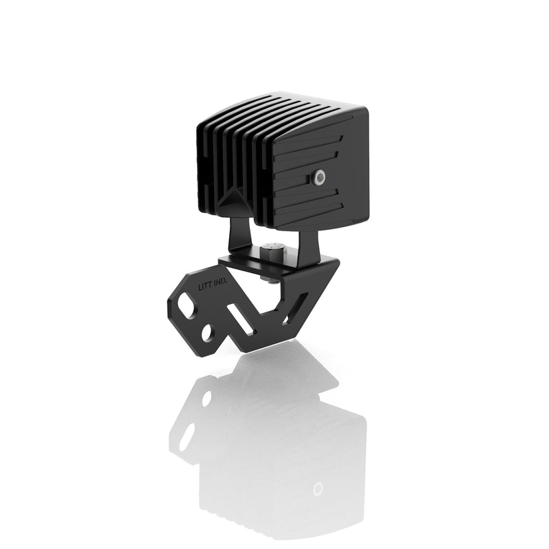 Load image into Gallery viewer, led off road off-road light pod gusseted mounting bracket for polaris rzr xp 1000 model UTV by litt industries