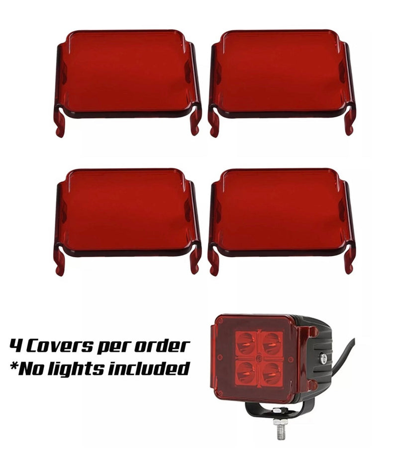 Load image into Gallery viewer, (4) Pieces Red LED Pod Cover
