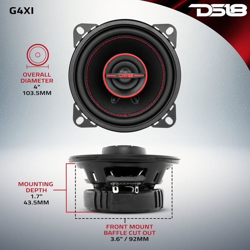Load image into Gallery viewer, GEN-X 4" 2-Way Coaxial Speakers 40 Watts Rms 4-Ohm