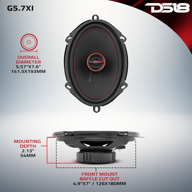 Load image into Gallery viewer, GEN-X 5x7" 2-Way Coaxial Speakers 50 Watts Rms 4-Ohm