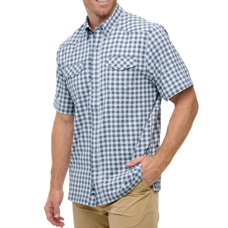Load image into Gallery viewer, Deep Water Pearl Snap Shirt