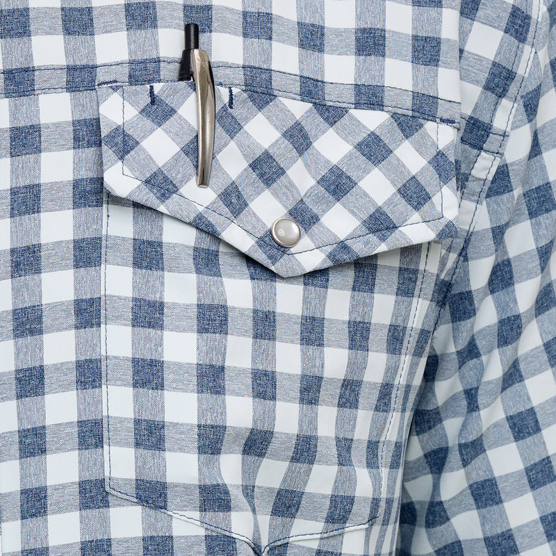 Load image into Gallery viewer, Deep Water Pearl Snap Shirt