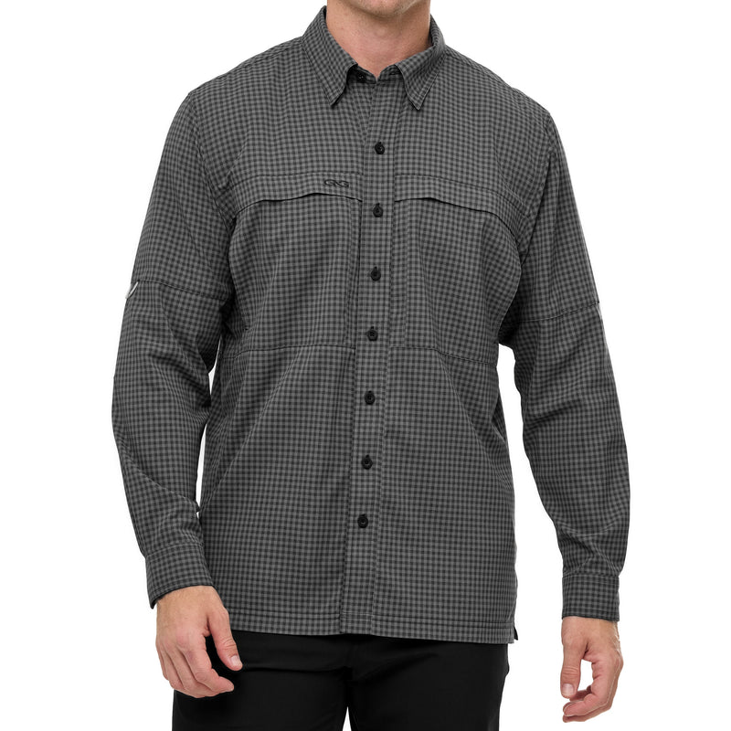 Load image into Gallery viewer, GunMetal TekCheck Shirt | Long Sleeve