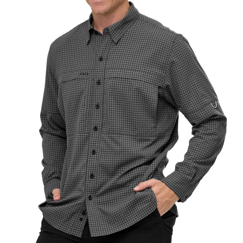 Load image into Gallery viewer, GunMetal TekCheck Shirt | Long Sleeve
