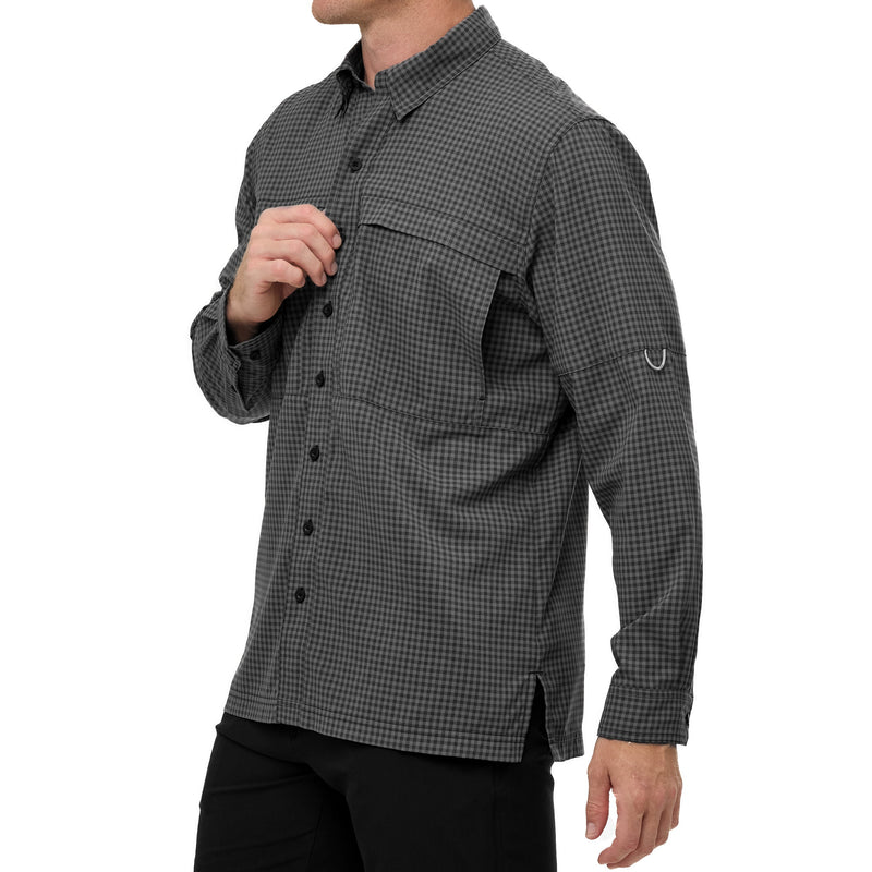 Load image into Gallery viewer, GunMetal TekCheck Shirt | Long Sleeve