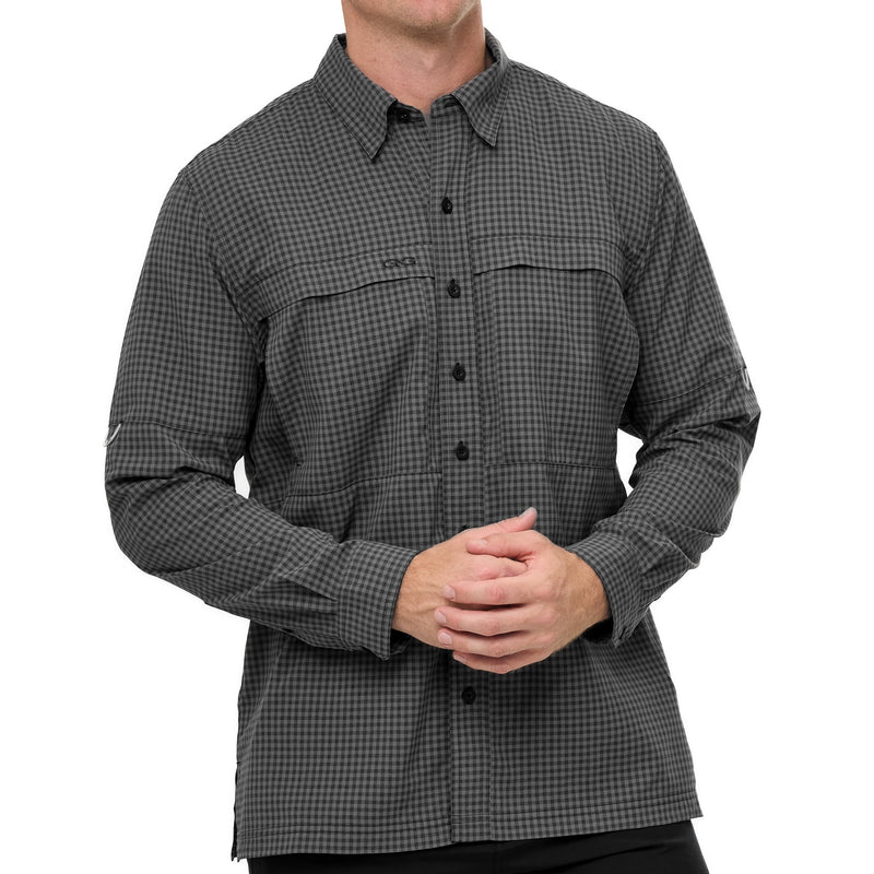 Load image into Gallery viewer, GunMetal TekCheck Shirt | Long Sleeve