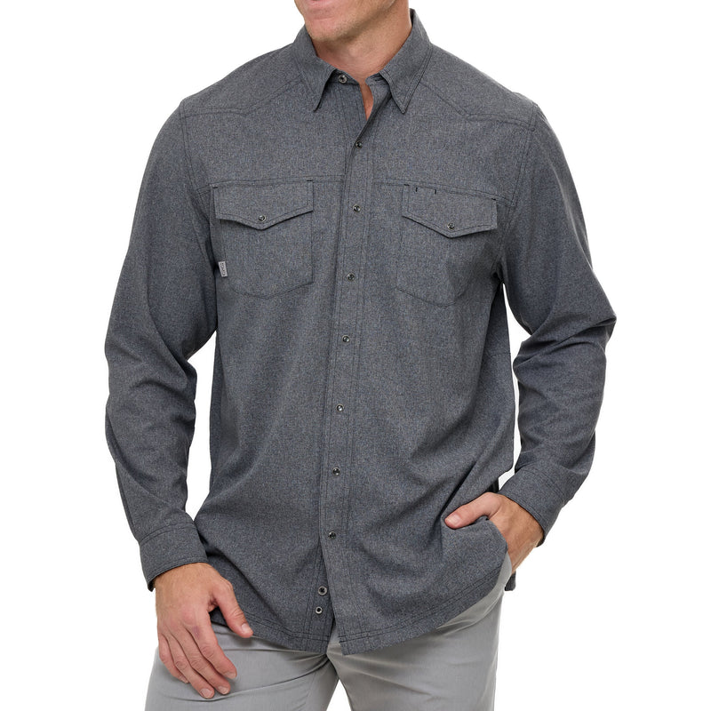 Load image into Gallery viewer, Caviar Pearl Snap Shirt | Long Sleeve