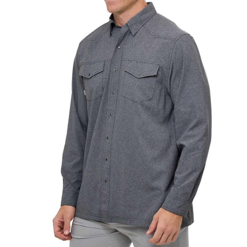 Load image into Gallery viewer, Caviar Pearl Snap Shirt | Long Sleeve